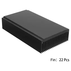 Aluminium Grote Heatsink 4.72X2.72X1.06 Inch /120X69X27 Mm Koellichaam Cooling Black oxide Radiator 22 Fin
