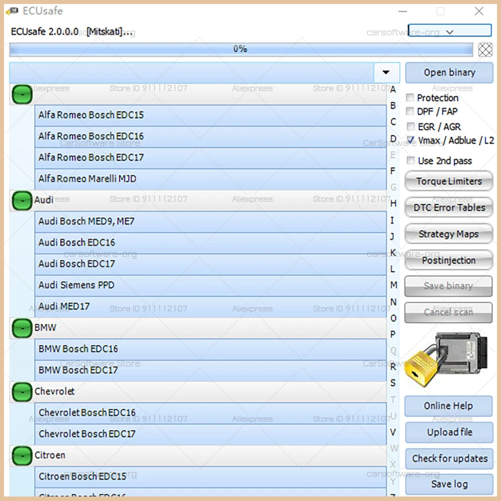 ECU-Safe 2.0 ECU ECM Car software for ecu programming Diagnostic tool Security System For Car CD DVD 32gb USB link