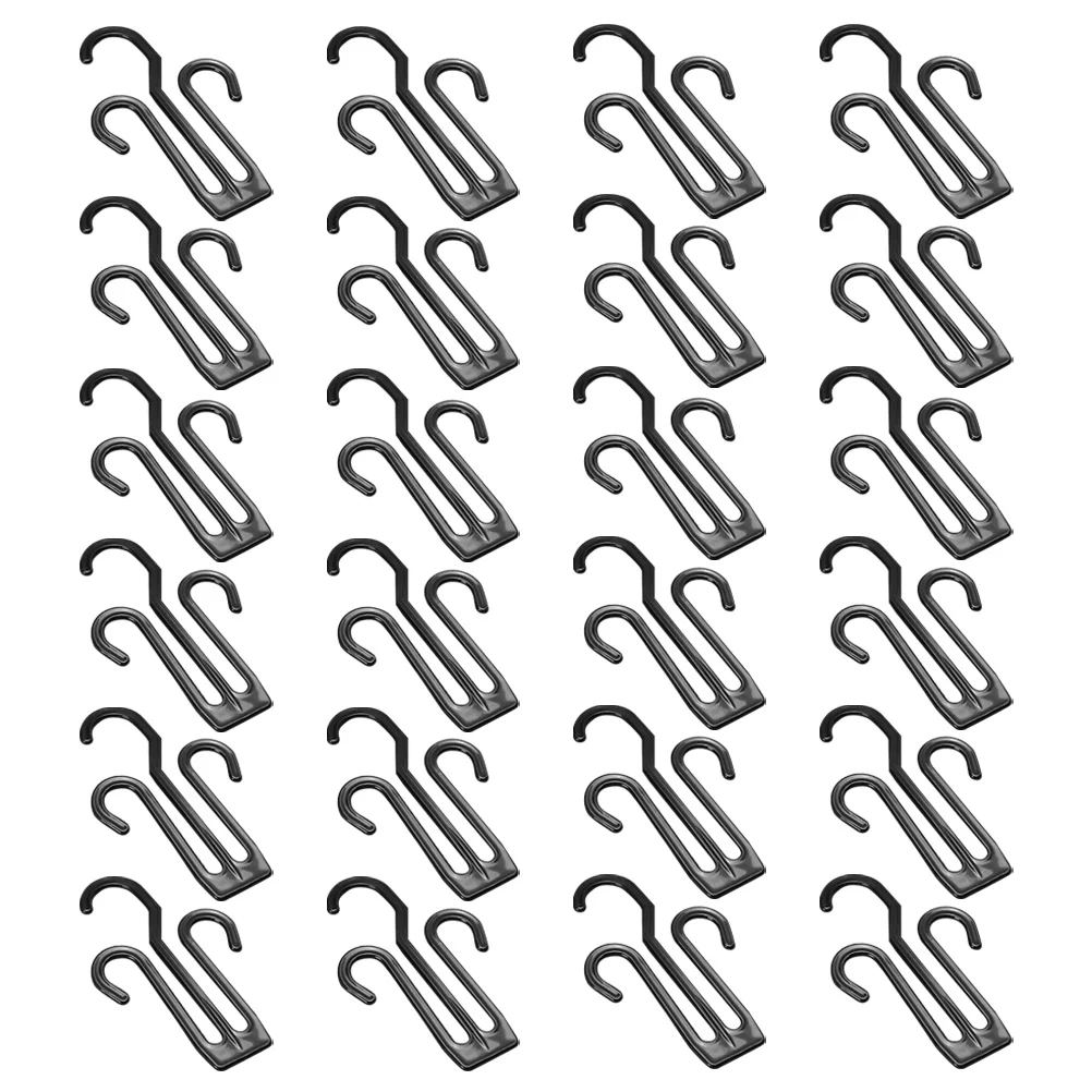 24pcs Drying Shoe Rack Plastic Shoes Hanging Organizer Thickened Double Hook Shelf For Home Travel Sandals Slippers Bike Storage