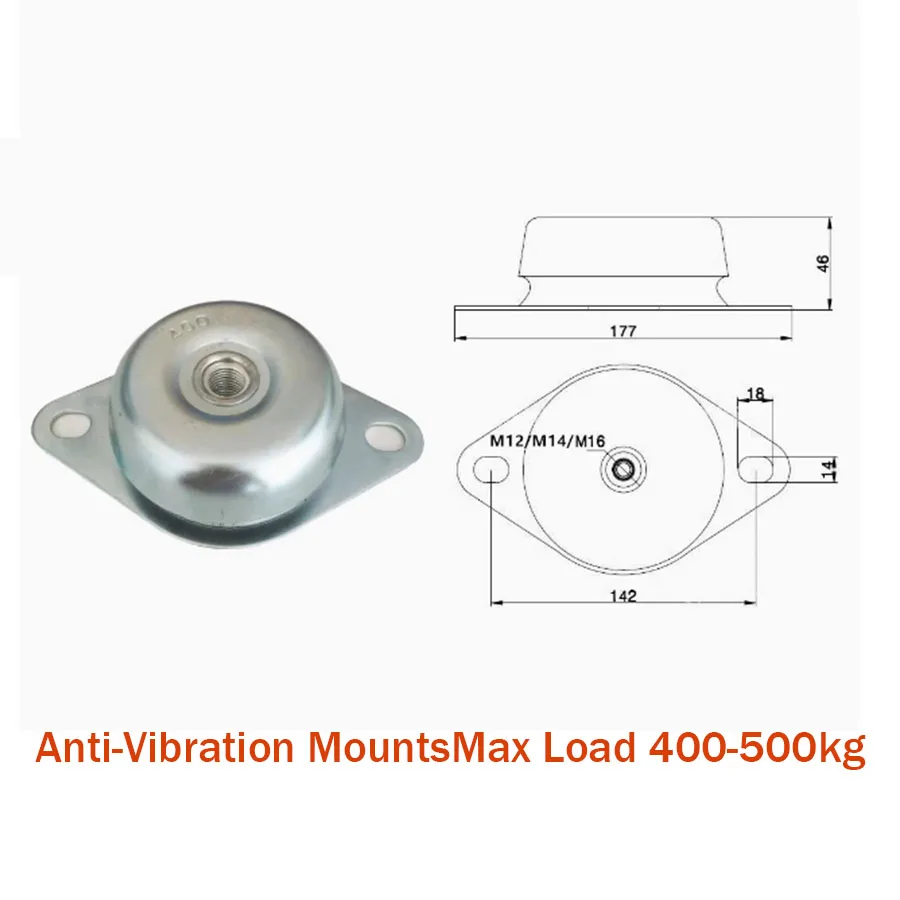 

Silent generator set, bell shaped rubber shock absorber, diesel engine, air compressor, water pump, shock absorber pad