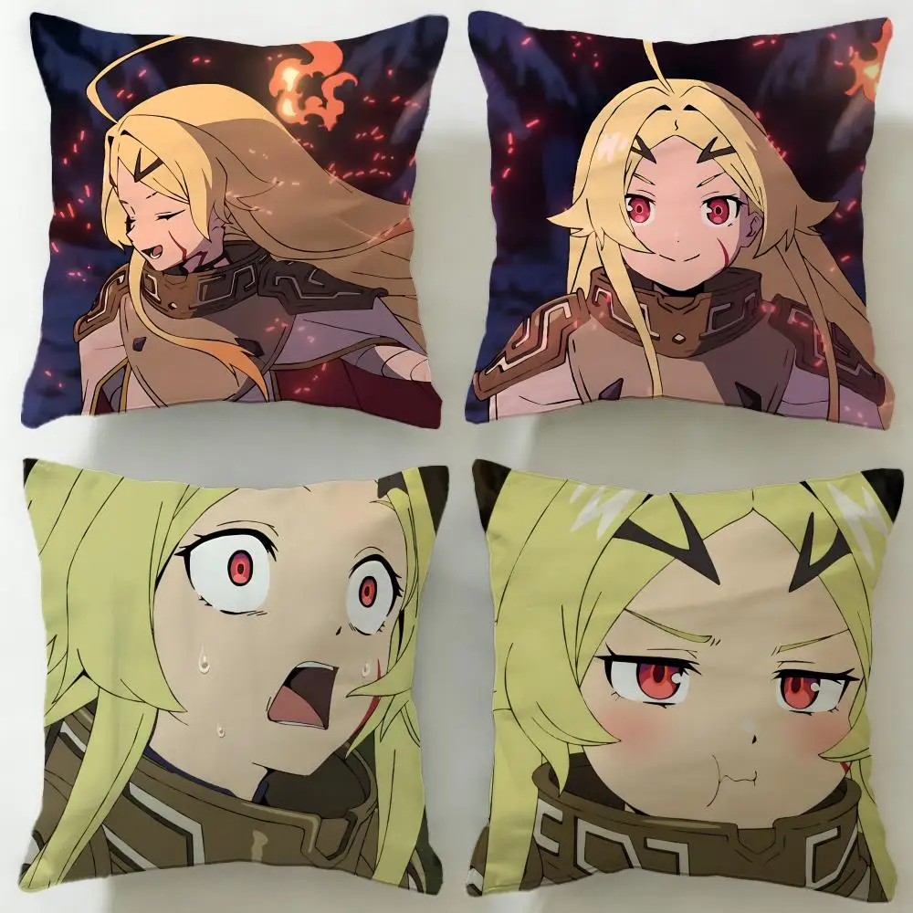 Funda de cojín con diseño de anime isekai Sentenced to Be a Hero, funda de almohada suave y fácil de lavar, versátil para sofá, cama, viajes y oficina