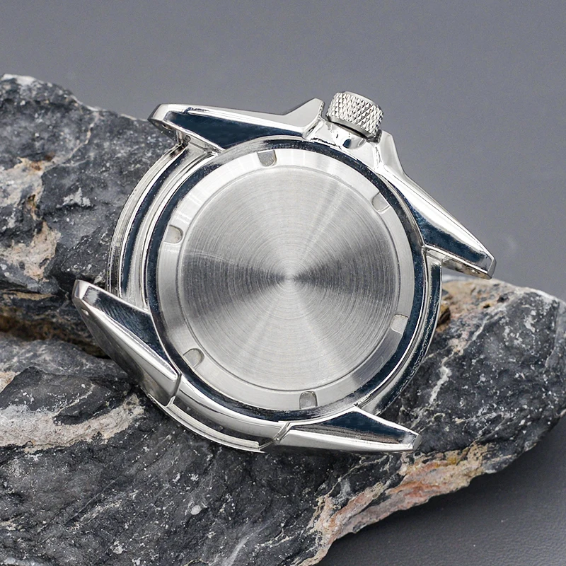 Samurai 43mm Silver Watch Case NH35 NH36 Movement Seiko Mod Sapphire Glass Aluminum Bezel Insert 28.5mm Dial Watch Mod Parts