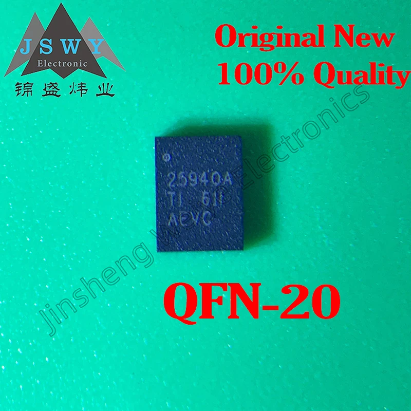 5PCS TPS25940ARVCR TPS25940ARVC TPS25940 Silkscreen 25940A SMD WQFN-20 Power Chip IC 100% Brand New Electronics