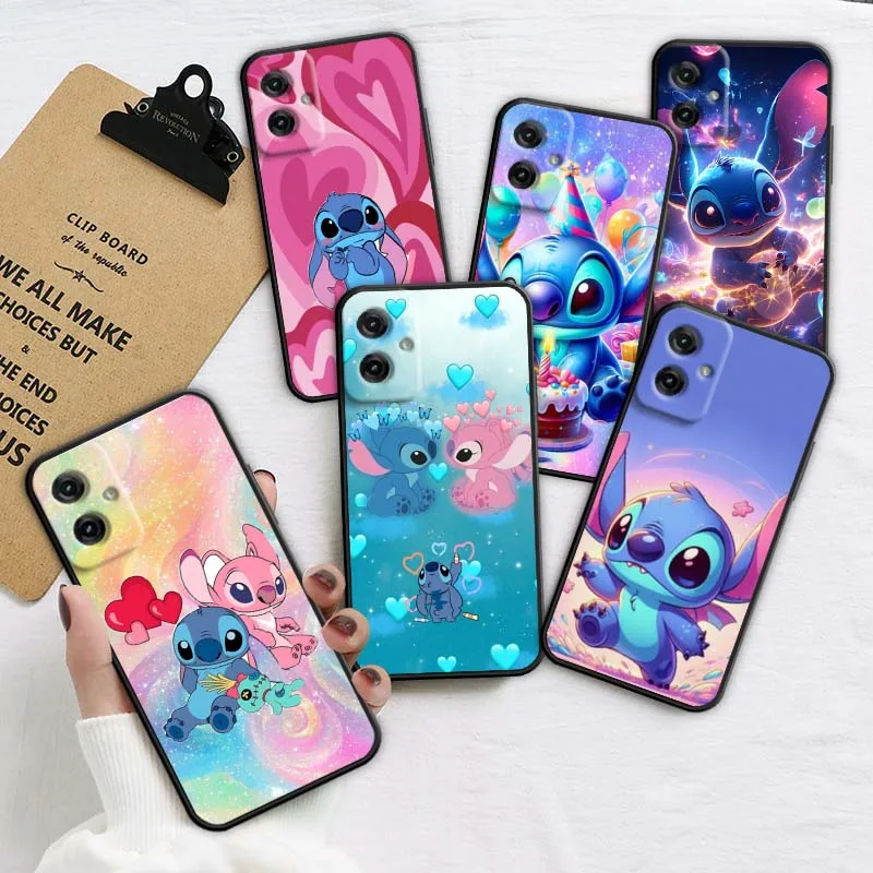 

Disney Stitch Cartoon Cute Art For Motorola G85 Edge 50 G24 G35 G14 G04 40 G72 G34 G31 G Stylus G54 G13 G32 5G Black Phone Case