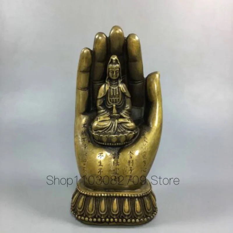 

Ancient Tibetan Antique Bronze Buddha Statue Guanyin Home Geomancy Decoration