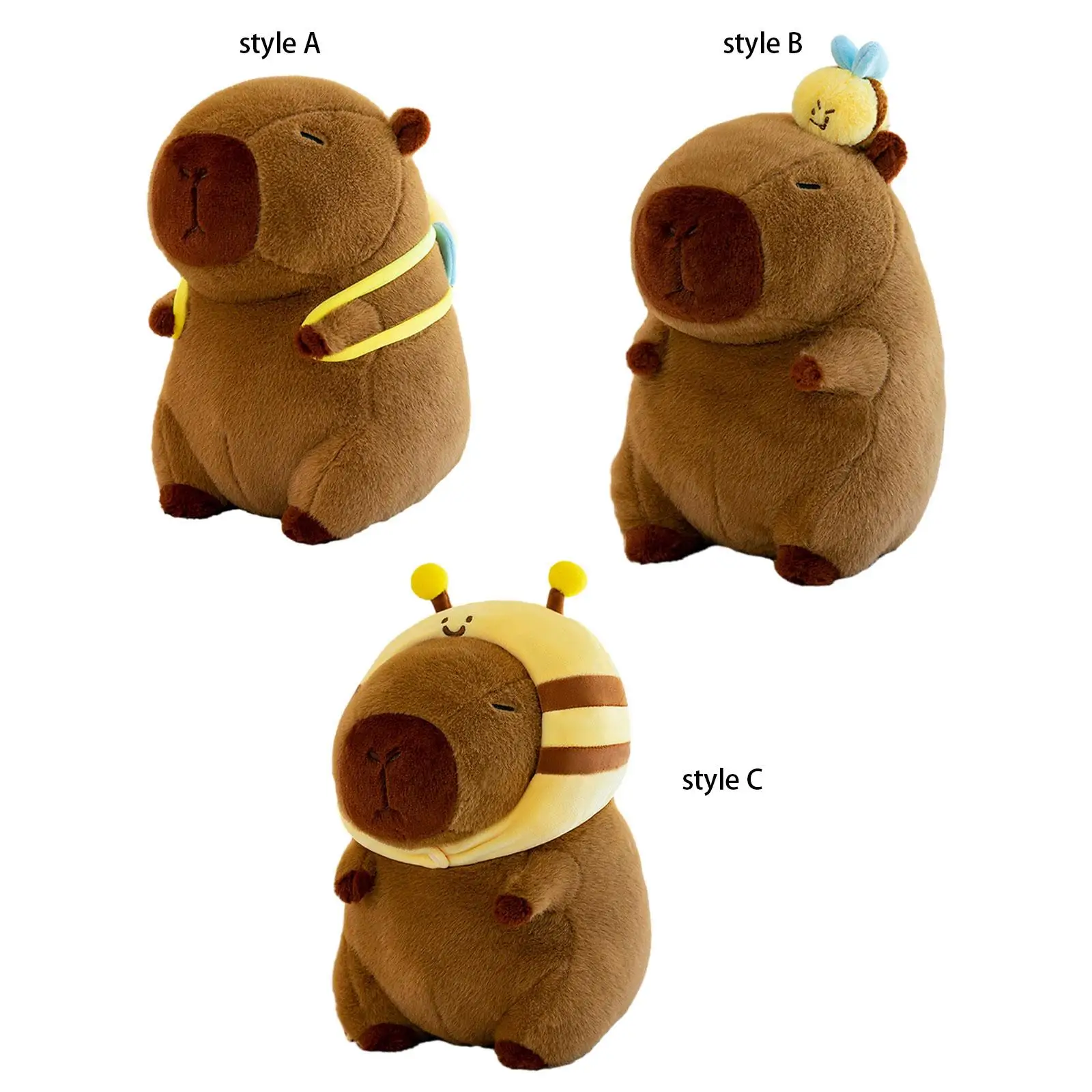 Capybara Plush Doll Realistic Super Soft Hugging Toy for Kids Adults Baby