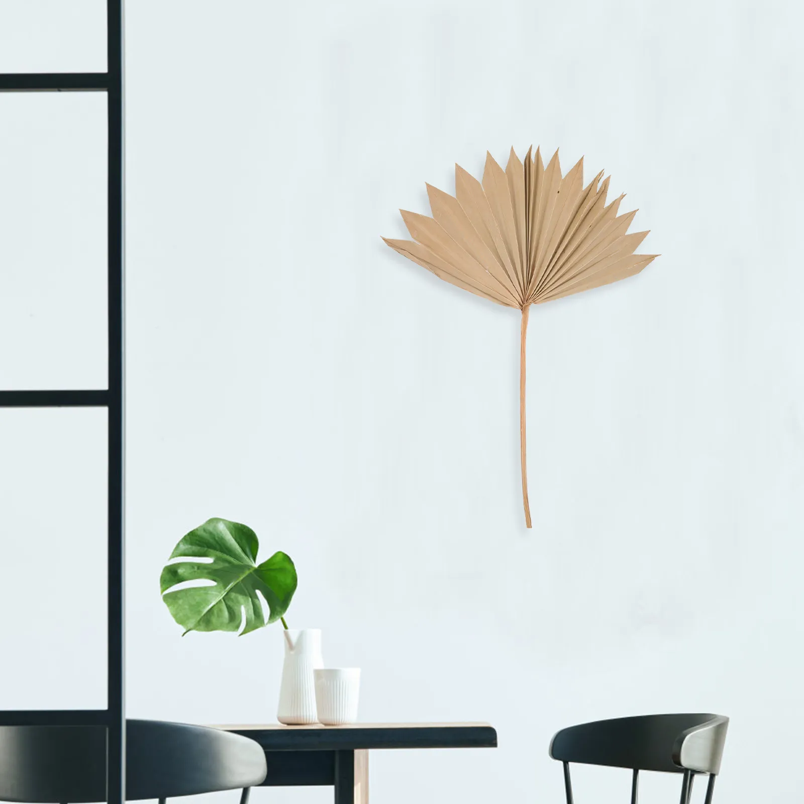 4Pcs Dried Palm Leaves Decor Natural Boho Wall Decor for Wedding Party Festival Home Living Room Bedroom Cafe