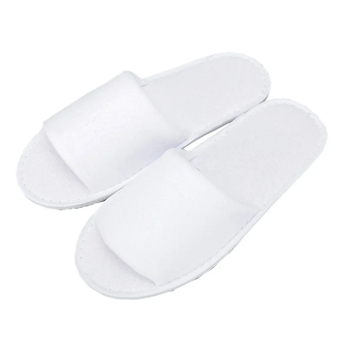 

20 Pair Slip on Slippers for Women Exposed Toe Open Spa Household White Women's