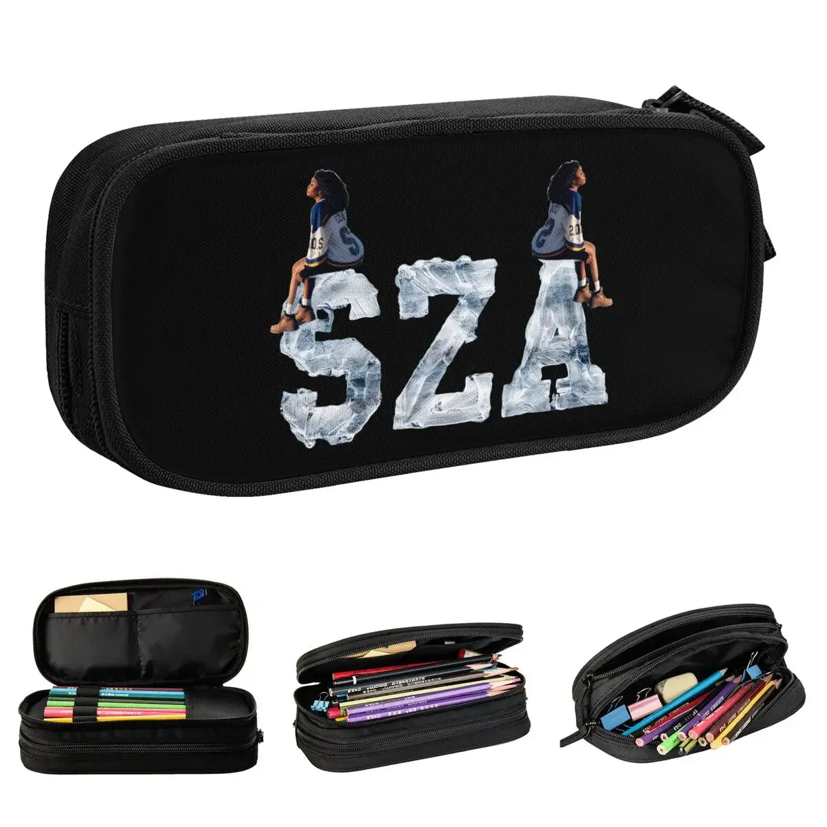 

SZA SOS Rapper 90s Pencil Cases Fashion Pen Box Bags Student Large Storage Students School Cosmetic Pencilcases