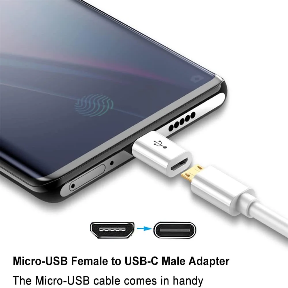 4 قطع مايكرو USB إلى USB C، مايكرو USB أنثى إلى USB-C ذكر OTG محول آيفون، لسامسونج جالاكسي، الهواتف من النوع C، الأجهزة اللوحية والمزيد