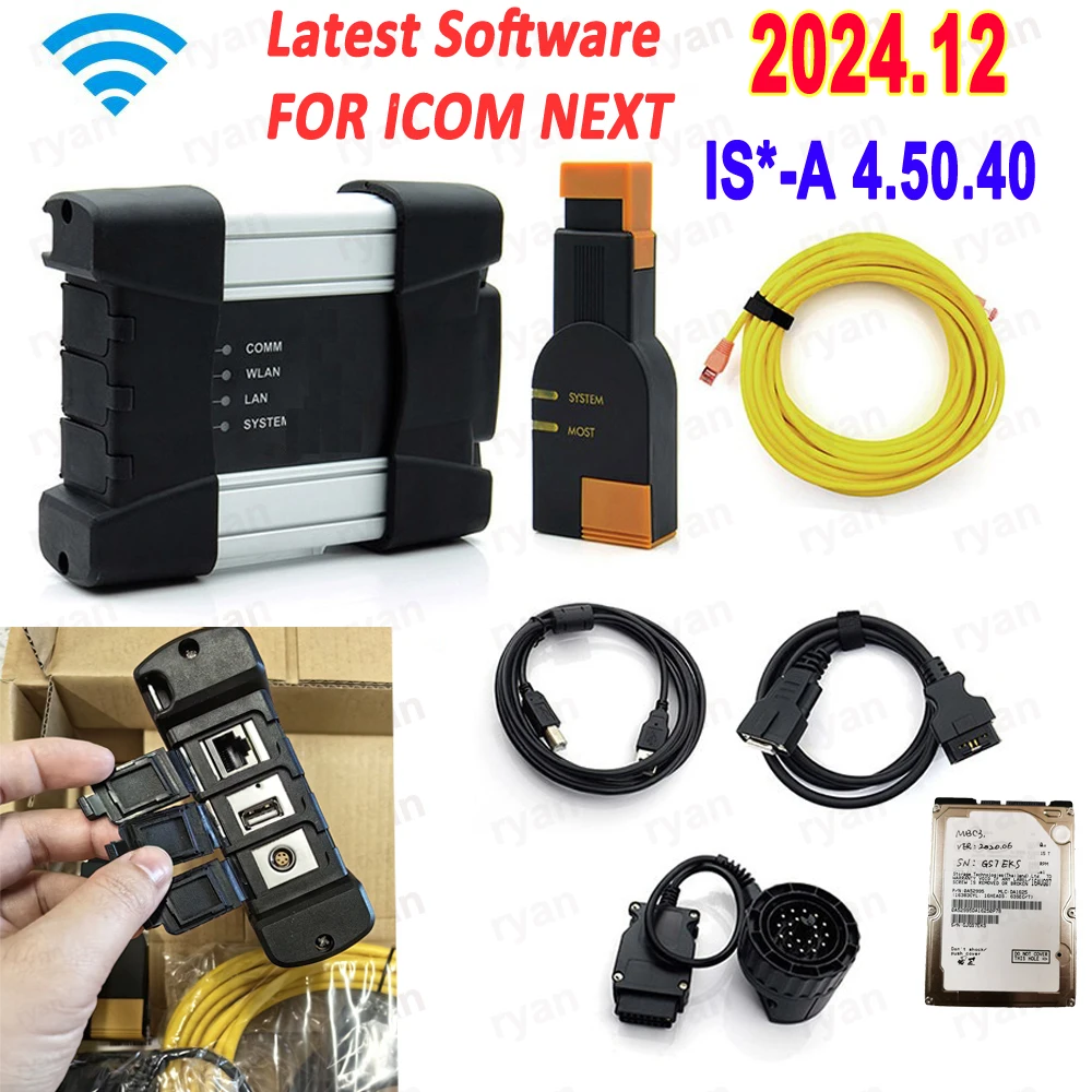 For BMW ICOM NEXT WIFI Optional HDD 2024.12 OBD Scanner Icom Next For BMW WIFI Auto Diagnostic Programming Tool