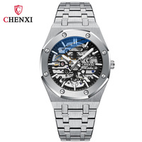 Big Dial Fashion Casual Men Mechanical Watches Automatic Stainless Steel Top Brand Push Button Clasp Sport Dress Wristwatch