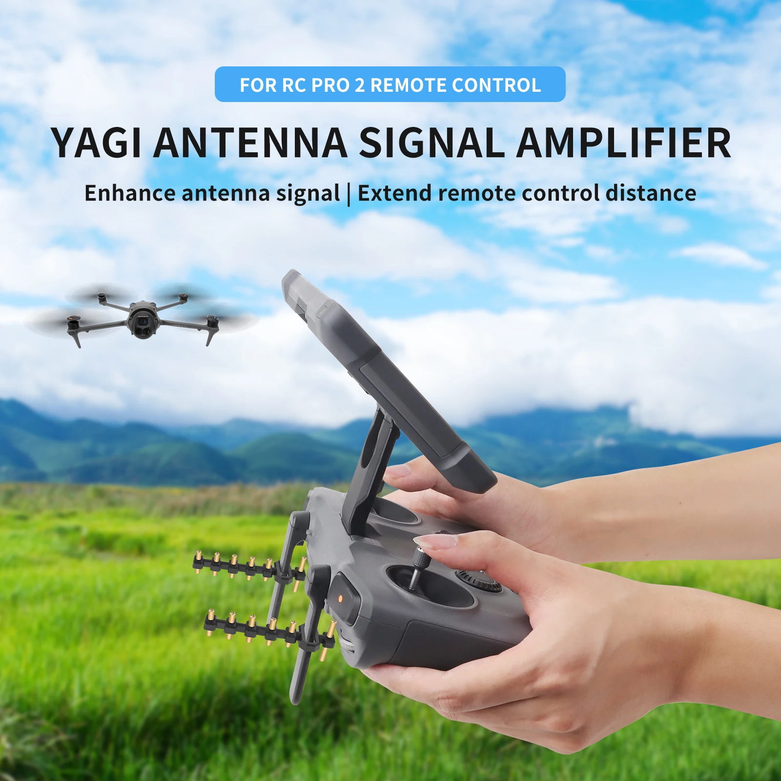 RC Pro 2/RC 2 Remote Controller Signal Amplifier Antenna Range Booster For DJI Avata 360/Mavic 4 Pro/Mini 5 Pro/4 Pro/Neo/Air 3