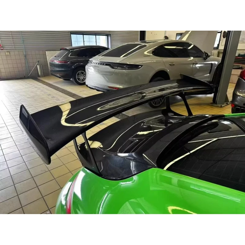 High Quality GT3RS‑Style Dry Carbon Fiber Large Rear Tail Wing Spoiler Auto Upgrade Accessories Fit 991.1 991.2