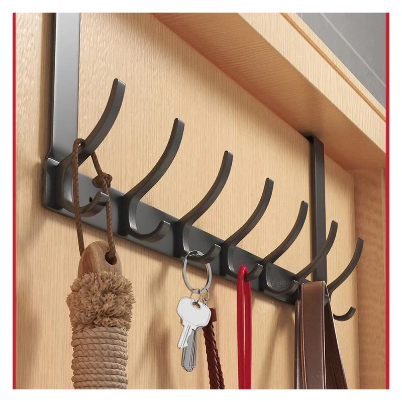 Hooks Over The Door Home Bathroom Organizer Rack Clothes Coat Hat Towel Hanger New Bathroom Kitchen Accessories Holder Door Hang