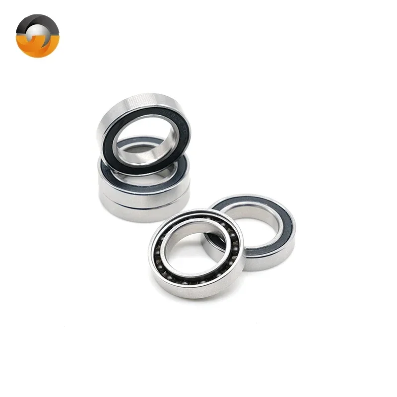 2PC Stainless Steel Bearings S6802RS CB 440C Rings With Si3N4 Ceramic Balls Bearing 15x24x5 mm S6802-2RS