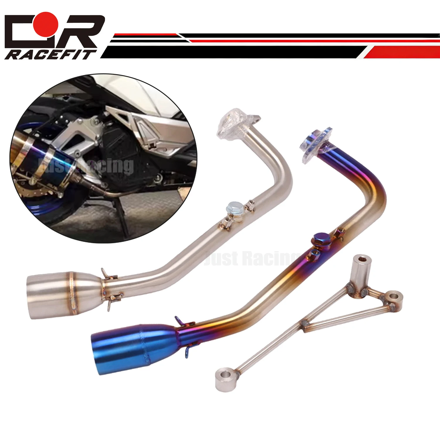 

51MM For KPV150 LF-KPV 150 Motorcycle Exhaust Mount Header Muffler Pipe Slip On