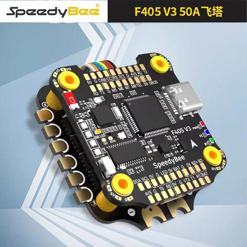 

Speedybee Flight Tower F405 V3 50a F4 Flight Control Bls 50a Four In One Electric Control Fpv Traverse Uav Accessories