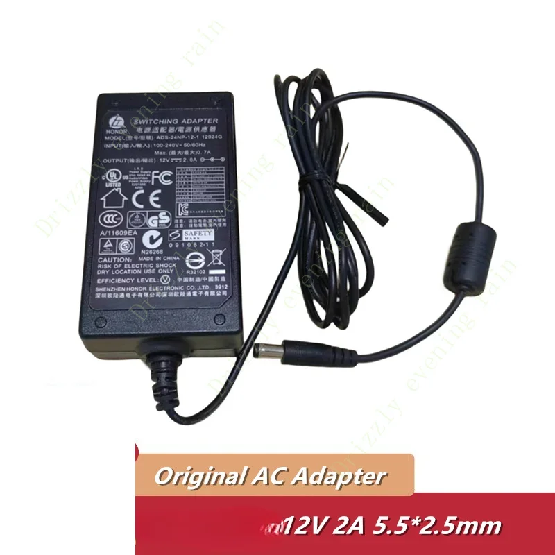 For hoioto 12V 2a 24W ADS-24NP-12-1 12024G AC switching adapter charger for Hikvision Dahua video recorder power supply