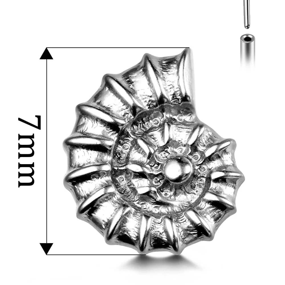 ASTM F136 Titanium Tiny Conch Stud Earring, Body Piercing