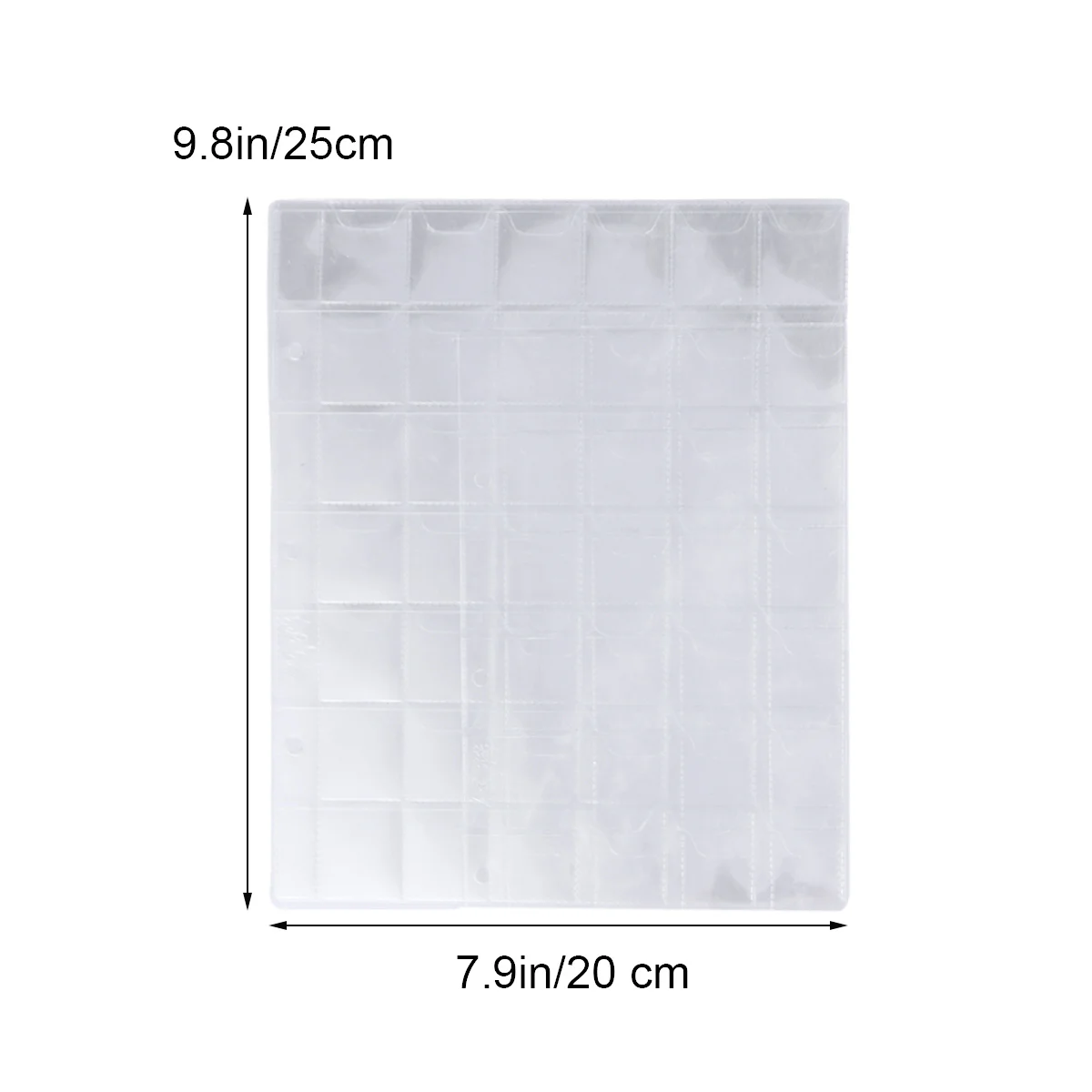 10Pcs 42 Pockets Plastic Coin Holder Pages Premium Coin Albums Inner Insert for Currency Stamp Keepsake Organizer Sleeve