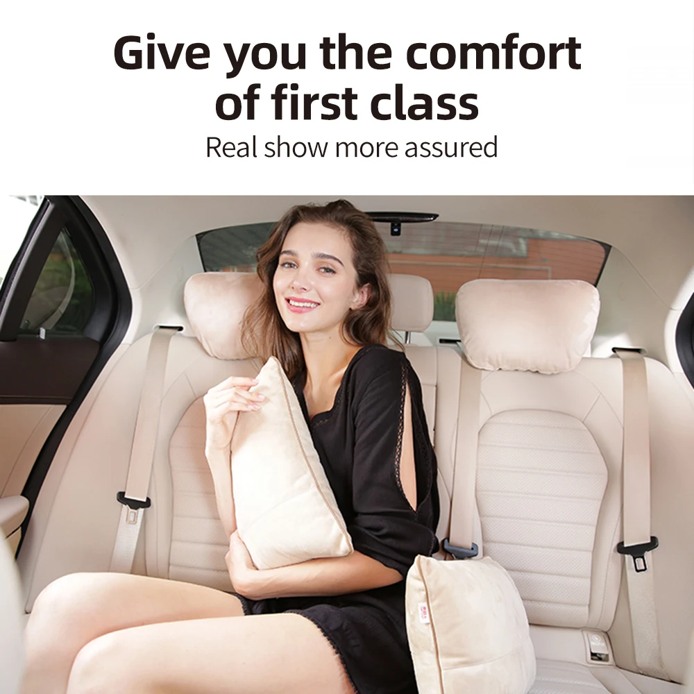 Top Quality Car Headrest Neck Support Seat Soft Neck Pillow Breathable For Maybach S Class Design Universal Protector Neck