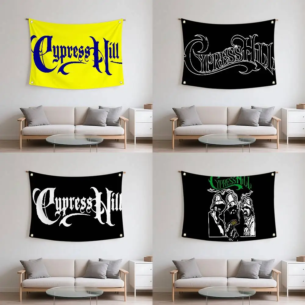 Banderas de Cypress Hill, decoración de habitaciones, decoración para exteriores, artículos personalizados, banderas para dormitorios, hogar, divertidas