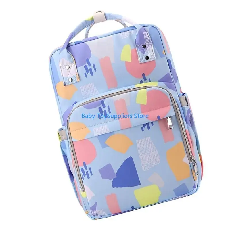 

R1WF Multifunctional Kids Care Backpack with Spacious Compartments Convenient Carry All Mom Diaper Bag for Travel Moms
