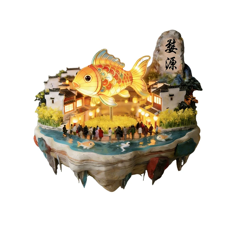 Jiangxi Cultural And Creative Metal Magnetic Refrigerator Magnets, Wuyuan Mausoleum Souvenirs, Gifts For Friends
