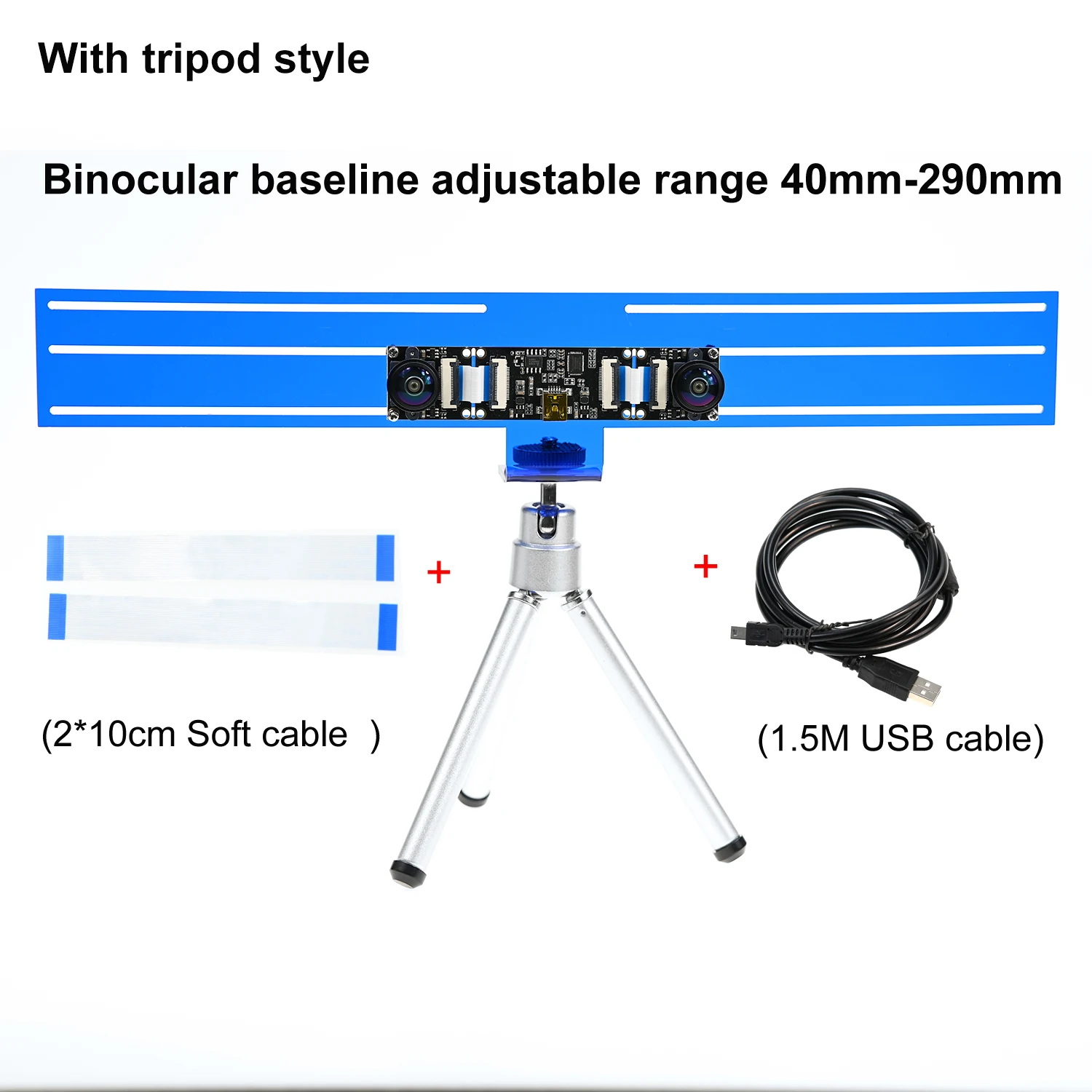 GXIVISION 720P USB Camera Module Dual Lens Synchronous, 2560x720 30fps,Baseline Adjustable,For 3D Stereo Printer VR Ranging