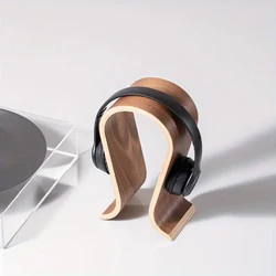 Headphone stand U-shaped wooden, wooden headphone stand Desktop headphone display stand, suitable for almost all headphones.