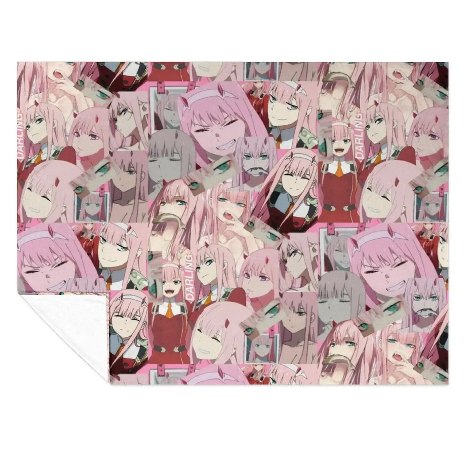 

zero two collage Throw Blanket Soft Beds Summer Beddings Tourist Loose Blankets