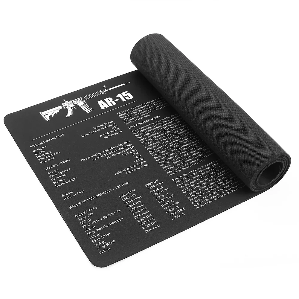 AR-15 AK47 Remington 870 Cleaning Rubber Mat "36x12" Size Gunsmith Armorer with Parts Diagram and Instructions Mouse Pad Mat view 6