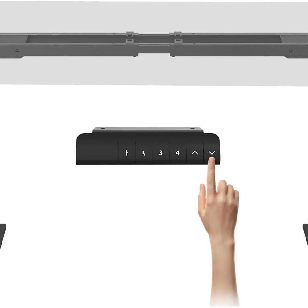 

E6 Dual Motor Electric Standing Desk Frame, 3-Stage Adjustable Height, Black