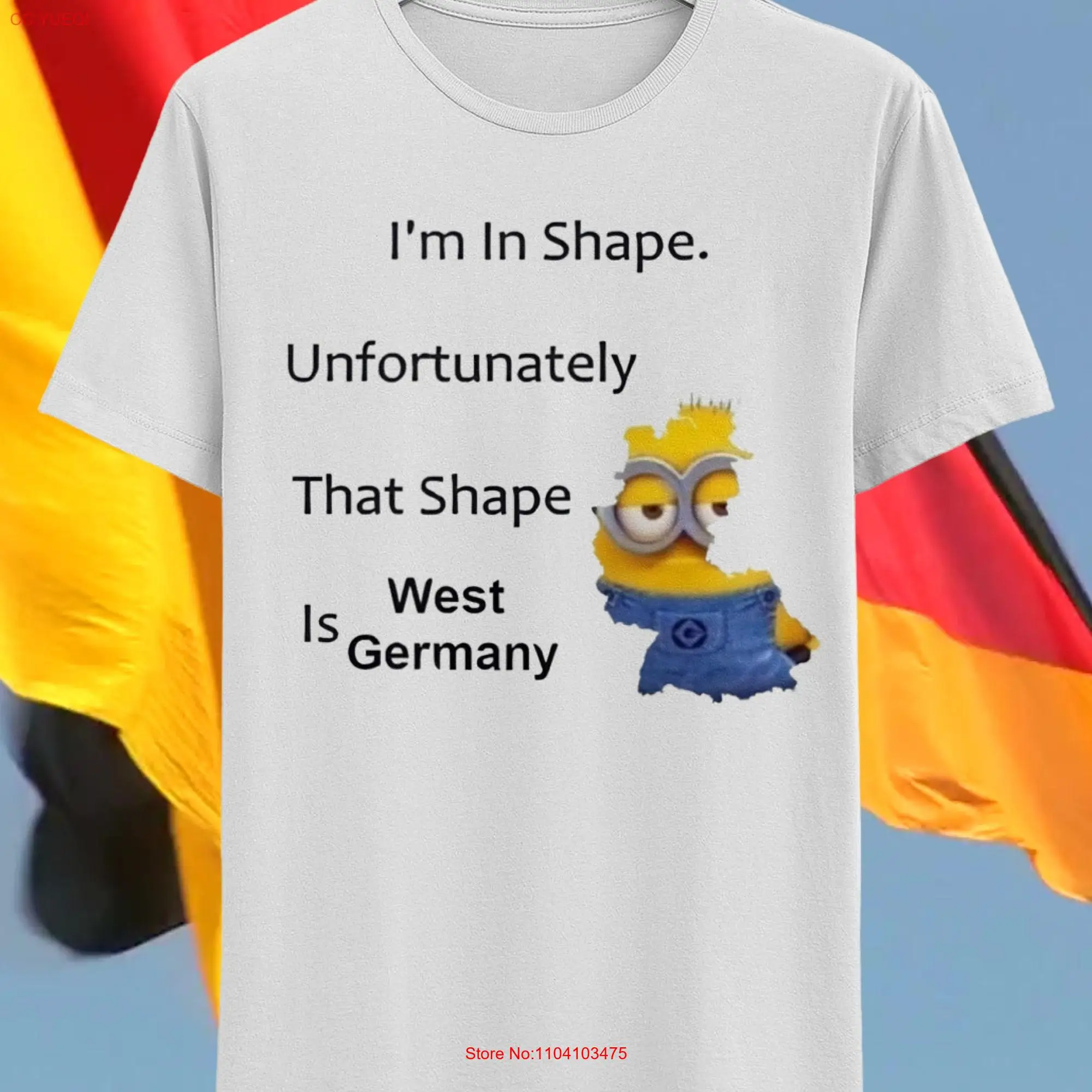 I'm In Shape Ironic T Shirt Oddly Specific Shitpost Sarcastic Unhinged Stupid Cursed long or short sleeves