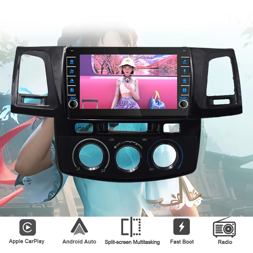 

For Toyota Fortuner Hilux 2005 - 2014 Car Radio Audio Multimedia Video Music Player HU GPS Navi Android14 Car intelligent system