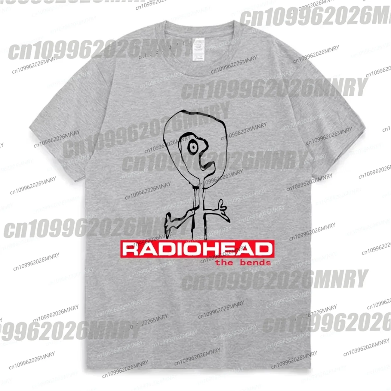 Radiohead The Bends Graphic KT shirt Men 90s Vintage Punk Hip Hop Short Sleeve Tee Shirt Streetwear T-shirt Male Men T Shirts