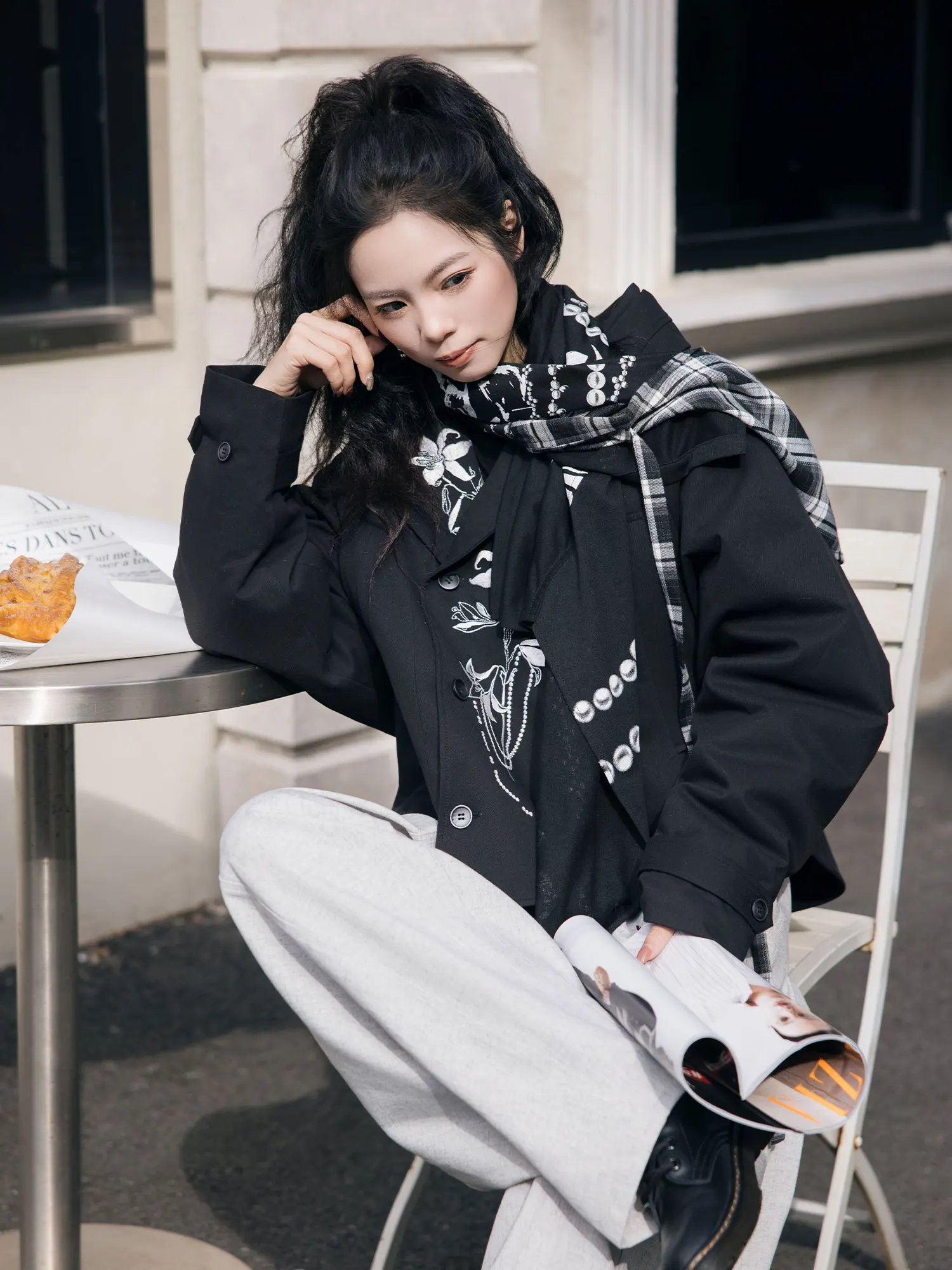 

Двусторонний вязаный шарф: утолщенный, повседневный, универсальный, в стиле Ханьфу, теплый, для отдыха, модный, осенне-зимний, новинка