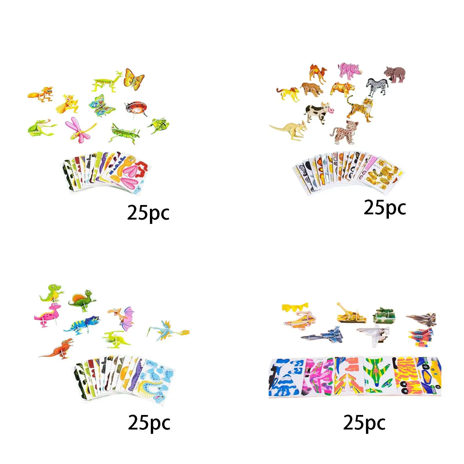 

Whimsical 3D Puzzle Set for Kids - Enhance Fine Motor Skills and Creativity