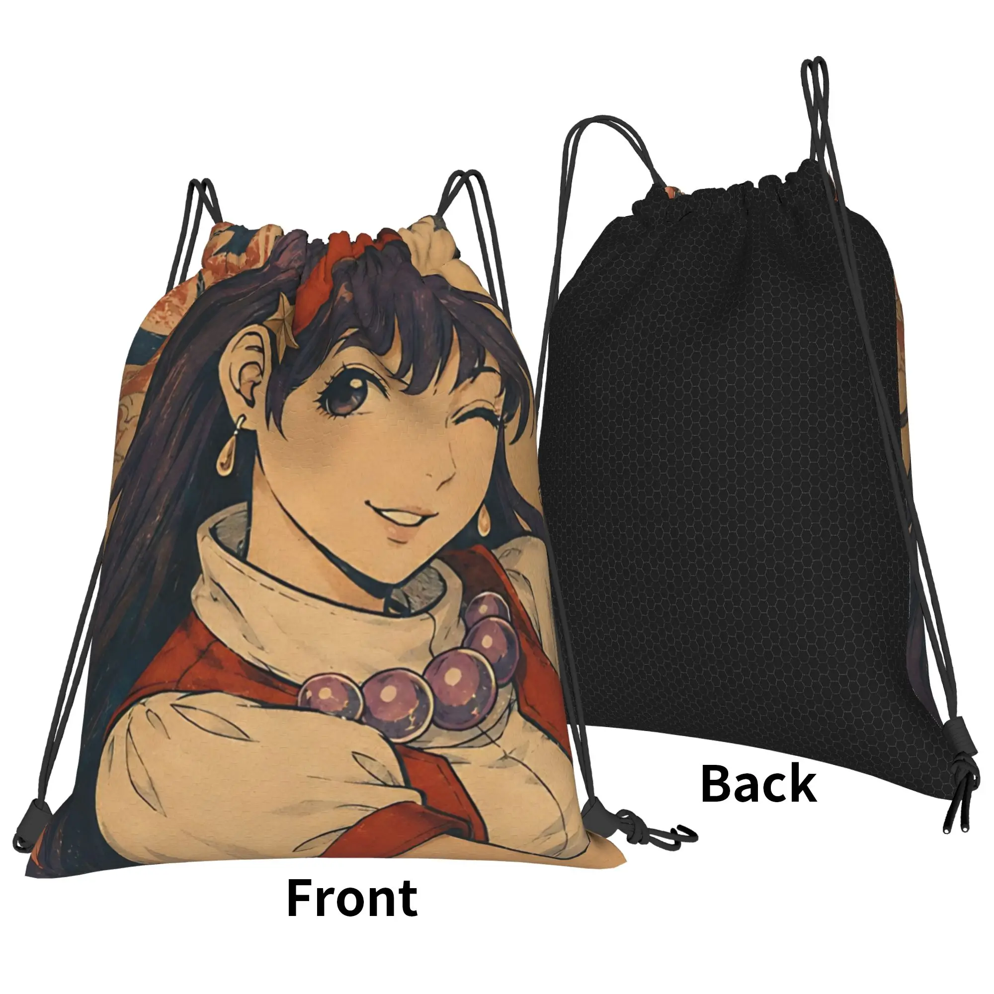 KOF Ukiyo e style Portable Sports Riding Gym Drawstring Storage Sporty Backpacks