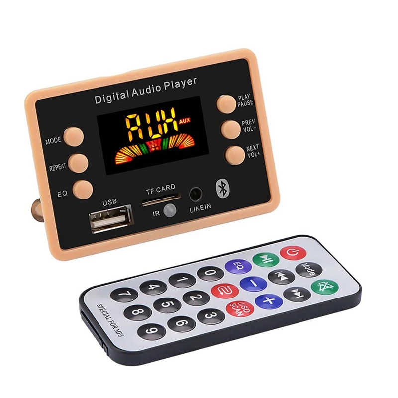 블루투스 MP3 디코더 오디오 보드, 블루투스 5.0 리시버 자동차 MP3 플레이어, WMA WAV FLAC APE TF 카드, FM USB 디코딩, DC12V