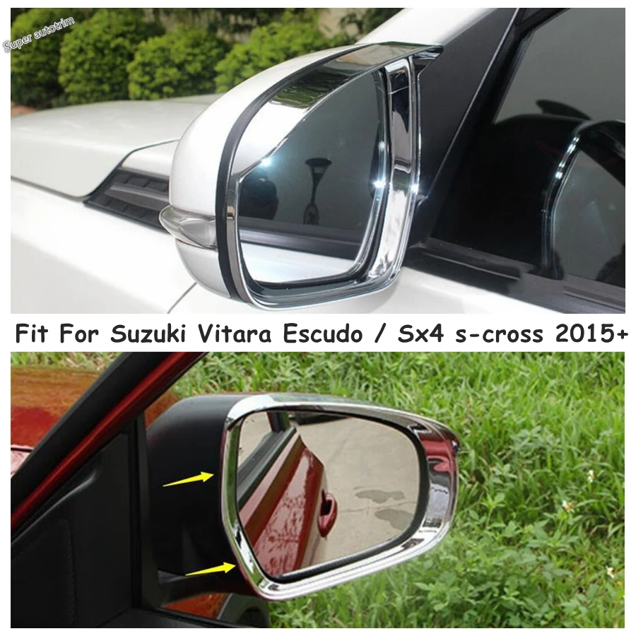 

Rearview Mirror Rain Shade Rainproof Blades Eyebrow Cover Trim For Suzuki Vitara Escudo / Sx4 S-cross 2015 - 2022 Accessories