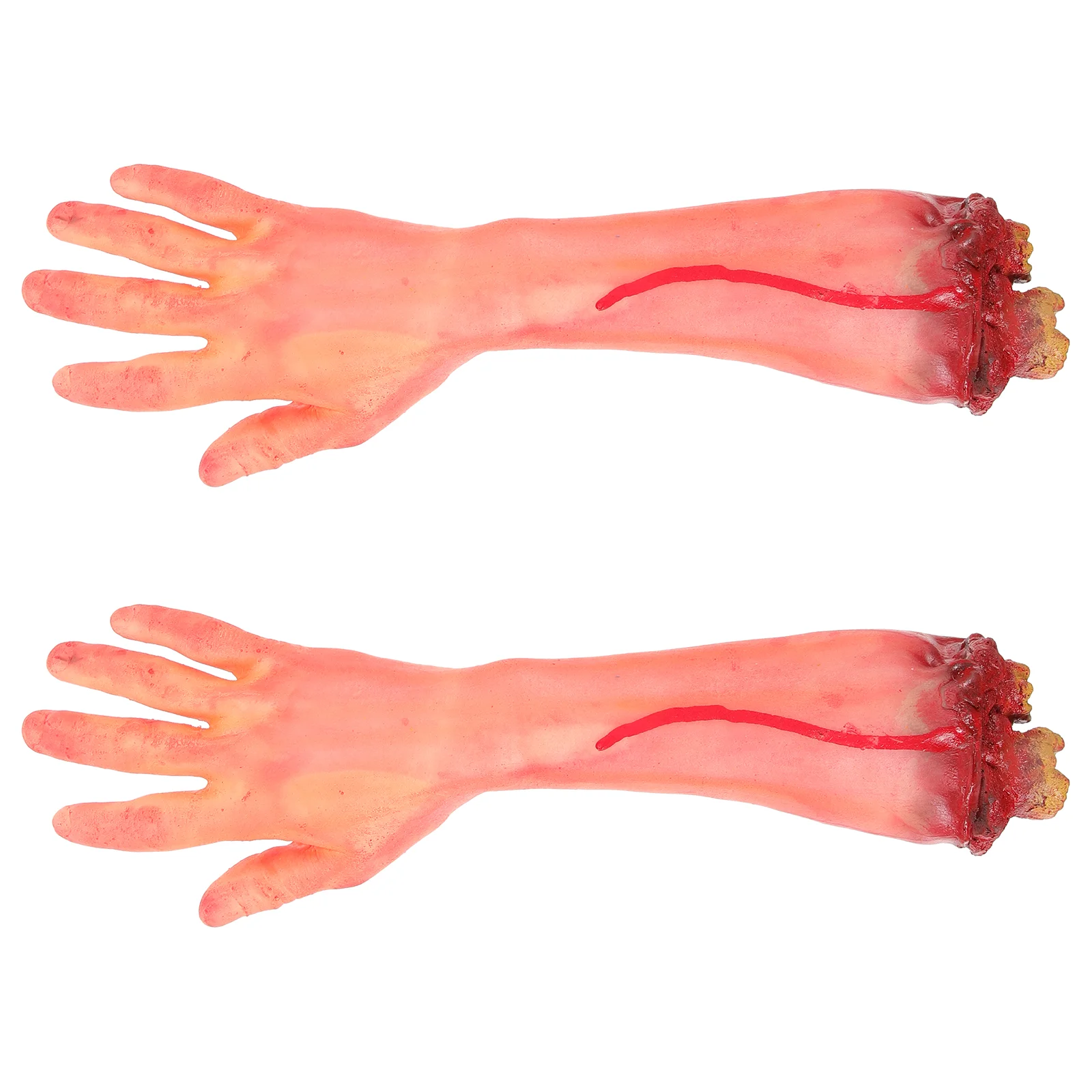 

2 Pcs Halloween Horror Costume Bloody Children 2pcs Fake Broken Hands Scary Zombie Body Parts Simulation Severed Arm Props