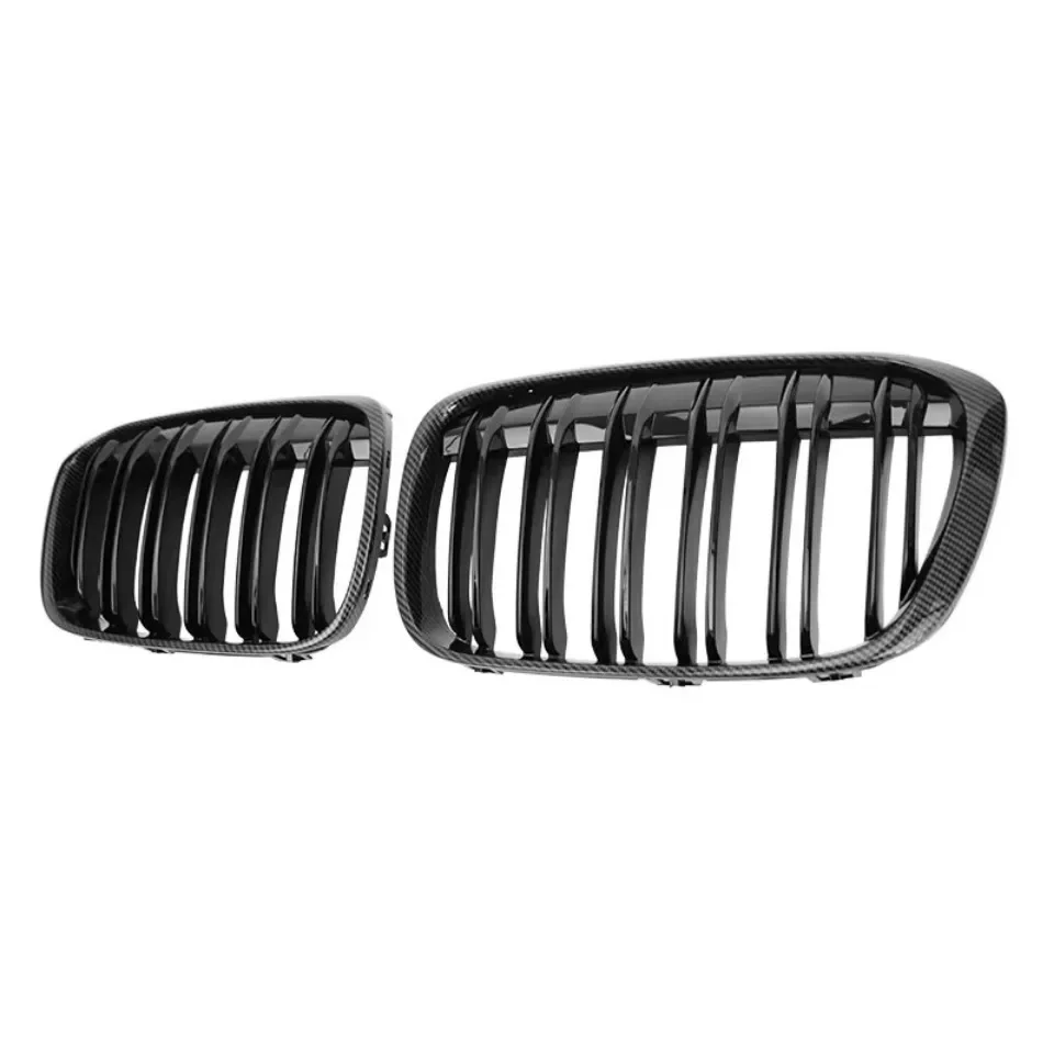 XVIP glänzende schwarze Diamanten-Stil Frontstoßstangen-Nierengitter für BMW X1 F48 F49 2016–2019. Oberes Racing-Gitter im glänzenden Linien-Stil – Detail 10