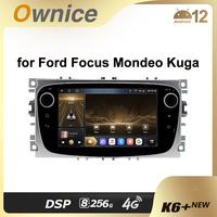 Ownice K6 for Ford Focus Mondeo Kuga C-MAX S-MAX Android 12.0 8G+256G Car Autoradio Multimedia Galaxy Radio 360 Panorama 4G LTE