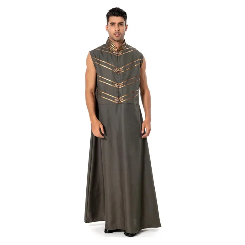 هاني 2025 دمبلدور رداء زي الهالوين التأثيري مع قبعة شعر مستعار مجموعة كاملة للرجال البالغين ☆ ★ ww