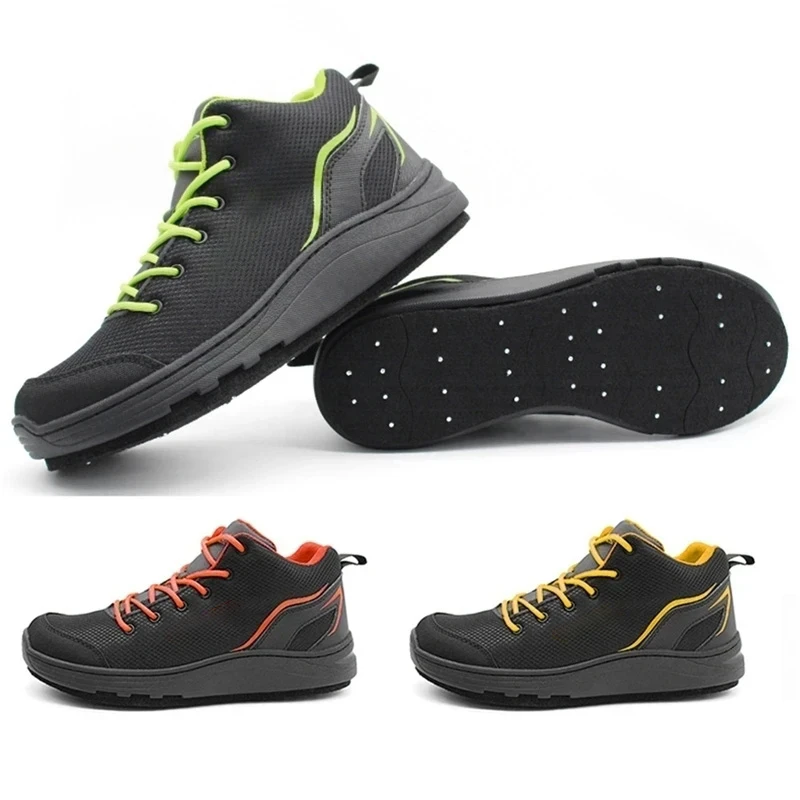 Fly Fishing Wading Shoes Sea River Reef Rock Fishing Shoes Felt Nails Sole Antiskid Boots Outdoor Hunting Hiking Camping Shoes