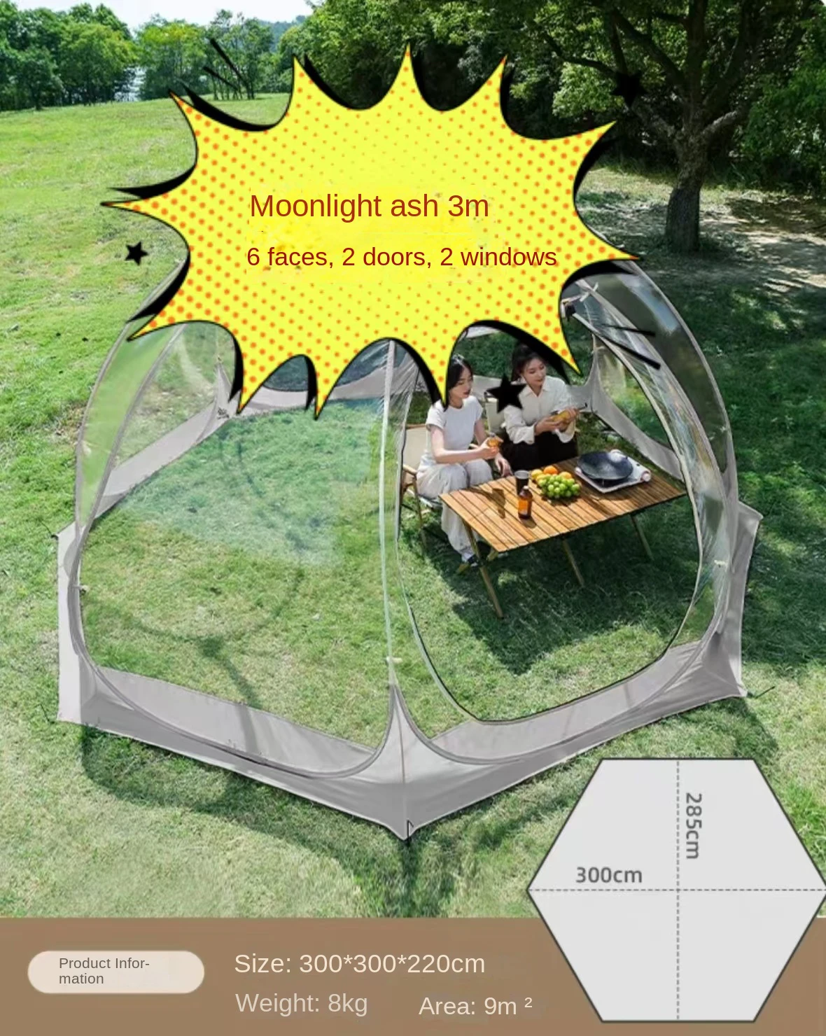 NONE Transparentes Sternenhimmel-Zelt, Blasenhaus, Winterterrasse, Winterzimmer, Camping, Restaurant, Outdoor, Campingzubehör, wasserdicht 6