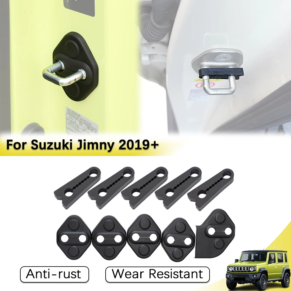 Door Lock Striker Protector Cover Shock Absorb Silicone Buffer Cushion for Suzuki Jimny Sierra JB74 2019-2026 Car Accessories