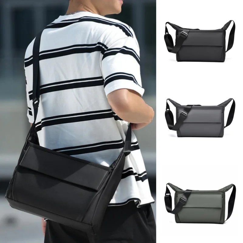 Lightweight Crossbody Shoulder Bag Wear‑resistant Waterproof Multi‑compartment Messenger Bag for Work Travel Daily Outdoor Use